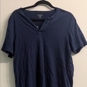 J. Crew Men's Dark Blue Short Sleeve Tee